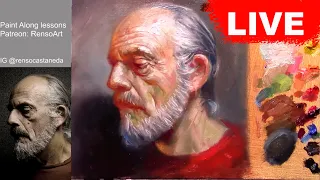 Painting a portrait with oils
