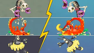 Magical Monsters Comparison - Magical Island vs Magic Nexus | My Singing Monsters