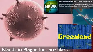 Islands in Plague inc. are like... (With greenlands)