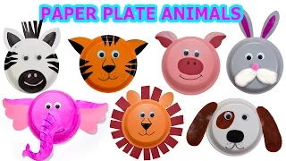 How to create Cute Animals using Paper Plates - Craft Videos for Kids - Jugnu Kids