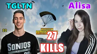 Soniqs TGLTN & Alisa - 27 KILLS - AKM + SLR - DUO - Archive Games - PUBG