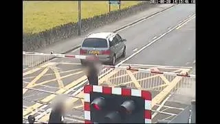 Amazing videos of cars and people having a near miss with trains at level crossings   YouTube