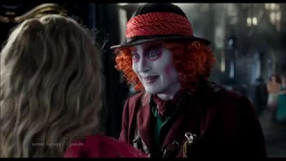 alice and hatter full goodbye scene - alice through the looking glass