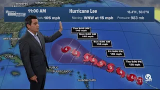 Hurricane Lee forecast, afternoon of Sept. 7, 2023