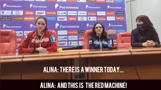 Alina Zagitova and Evgenia Medvedeva | Press conference with English subtitles