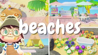 decorating ALL my beaches!!!!! (5+ mini-builds!) | speedbuild | acnh