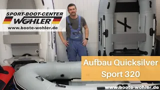 Aufbau Quicksilver Schlauchboot mit Aluminium Einlegeboden Sport 320