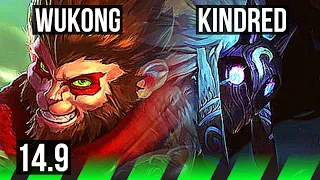 WUKONG vs KINDRED (JGL) | 1200+ games, 12/3/8, Dominating | NA Master | 14.9