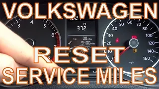 How to RESET the Service Miles Interval on VW Polo 6R. Spanner Light ON? Mileage Counter Display Fix