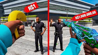 ARMA DE R$1 vs ARMA R$1.000.000,00 NO GTA 5