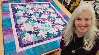 I LOVE THESE COLORS!! FABULOUS "MILKY WAY" QUILT!