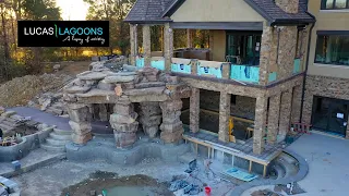 Kentucky Project Update ⭐️ Our largest grotto ever with all-natural stones.