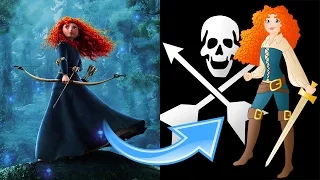 Принцессы Диснея в образе пиратов. Princess Disney in the image of pirates