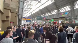West Ham March Into Frankfurt Station!