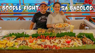 Boodle fight sa Rojos Floating Restaurant Bacolod City