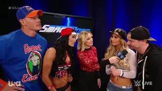 Nikki Bella & John Cena Interview + (James & Carmella Segment) 2-28-17