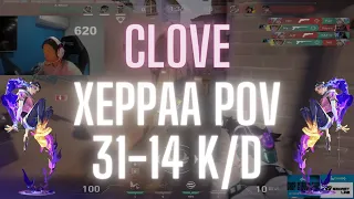 Cloud9 Xeppaa POV Clove on Ascent 31-14 K/D (VALORANT Pro POV)