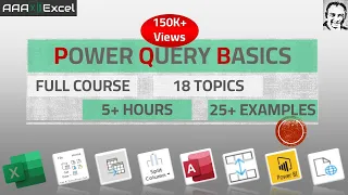 PQB: Power Query Basics From A to Z - Full Course, 5 hours, 17 topics, 25+ Examples