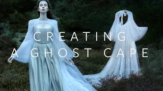 Creating a Ghost Cape - Cozy Sewing of a white Tulle Cape