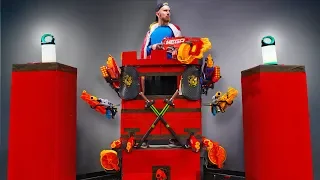 ULTIMATE NERF BOX TOWER CHALLENGE!