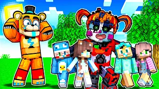 Scrap Baby REPLACED Roxanne Wolf as MOM!? in Minecraft 100 BABY CHALLENGE