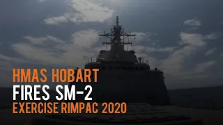 HMAS Hobart successfully fires missile during its first RIMPAC