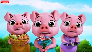 Three Pigs and the Wolf Katha | Telugu Stories for Kids | Infobells
