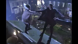 EastEnders - Lauren & Abi Fall Off The Vic Roof (25th December 2017)