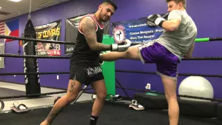 East Side Muay Thai - Catch and Sweep Left Switch Kick