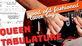 Good old fashioned lover boy Queen guitar lesson tutorial TAB