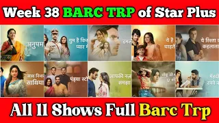 Star Plus BARC TRP Report of Week 38 || All 11 Shows Full Barc Trp