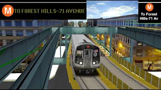 OpenBVE (M) Middle Village-Metropolitan Avenue To Forest Hills-71st Avenue (R160A)(Weekday)