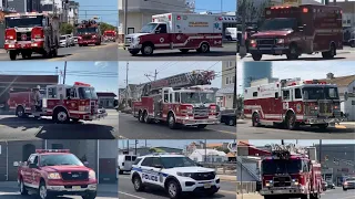 Wildwoods NJ Police,Fire,EMS & Beach Patrol Units Responding Compilation #1