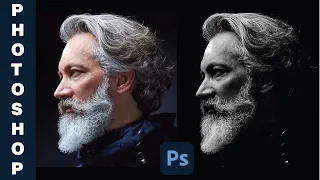 1-Minute Photoshop - Create Dramatic Black & White Effect