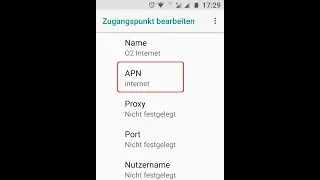 O2 APN-Einstellungen für Android