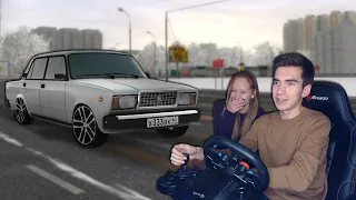 ЗИМА, ГОЛОЛЕД И ВАЗ-2107 + БОНУС - City Car Driving [1.5.9.2]