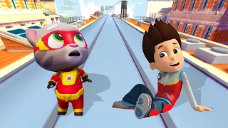 Talking Tom Hero Dash - Super Tom vs Paw Patrol Subway 3D