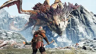 GOD OF WAR 4 PS5 - HRAEZLYR Dragon Boss Fight (4K 60FPS)