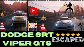 4K | NFS-Most Wanted | POLICE CHASE-MAX HEAT LEVEL | DODGE SRT VIPER GTS Vs COPS | ESCAPED