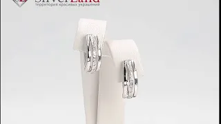 Классические серьги дорожка с бриллиантами в белом золоте C-211 в SilverLand.com.ua