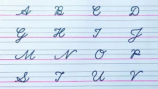 How to write English Cursive writing A to Z | Capital letters ABCD | Cursive handwriting practice