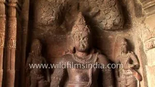 Ancient Ellora caves - heritage site of India
