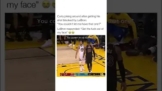 LeBron heated moment with Steph Curry, tells him to get the f*ck out of his face 😳