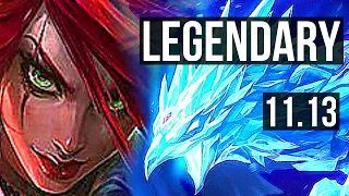 KATARINA vs ANIVIA (MID) | 17/0/2, Legendary, 2000+ games, 6 solo kills | KR Diamond | v11.13