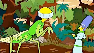 Marge Meets A Giant Praying Mantis