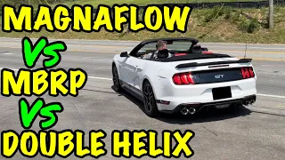 Ford Mustang GT: MAGNAFLOW Vs MBRP Vs DOUBLE HELIX