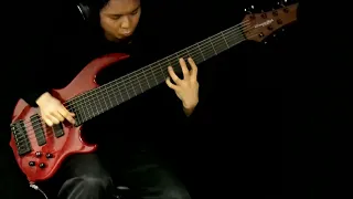 7 string fretless bass on technical death metal