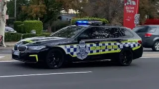 *FAST* Victoria Police Highway Patrol BMW wagon responding P1 - Police Emergency