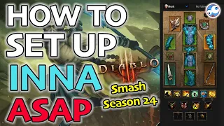 How to set up Inna Monk ASAP in Season 24 Diablo 3 (patch 2.7.1 Ethereal Season)