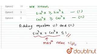 The number of solutions of sin^(7)x + cos^(7)x = 1, x in [0, 4p is equal to | CLASS 12 | JEE MAI...